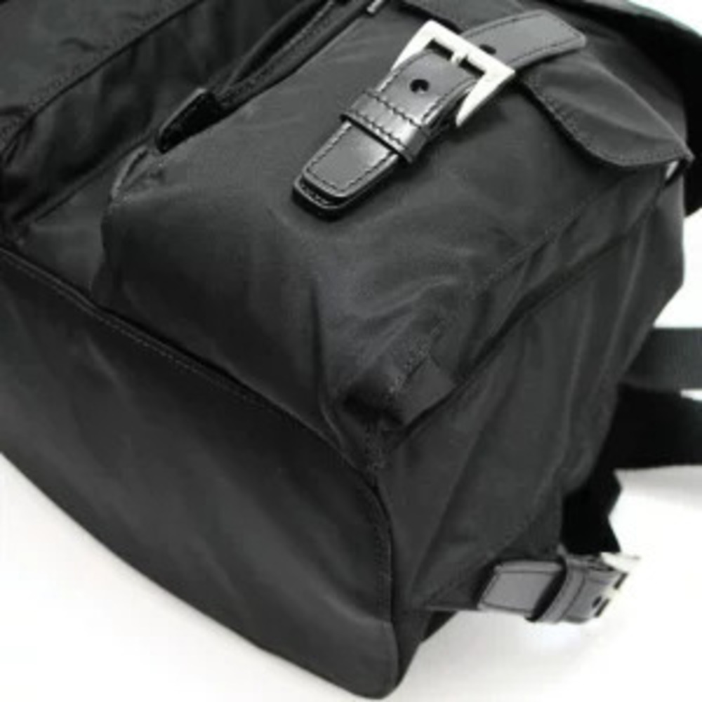 Prada Triangle Rucksack Backpack Double Pockets Black - Picture 7 of 7